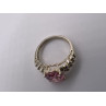 925 Sterling Silver & Pink CZ Ring Beauty Size 4.5