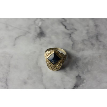 925 Sterling Silver Sodalite & Marcasites Ring Size 6