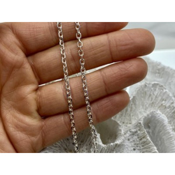925 Sterling Silver Chain Necklace Italy 18.1 In
