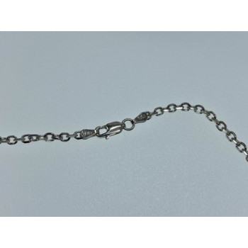 925 Sterling Silver Chain Necklace Italy 18.1 In