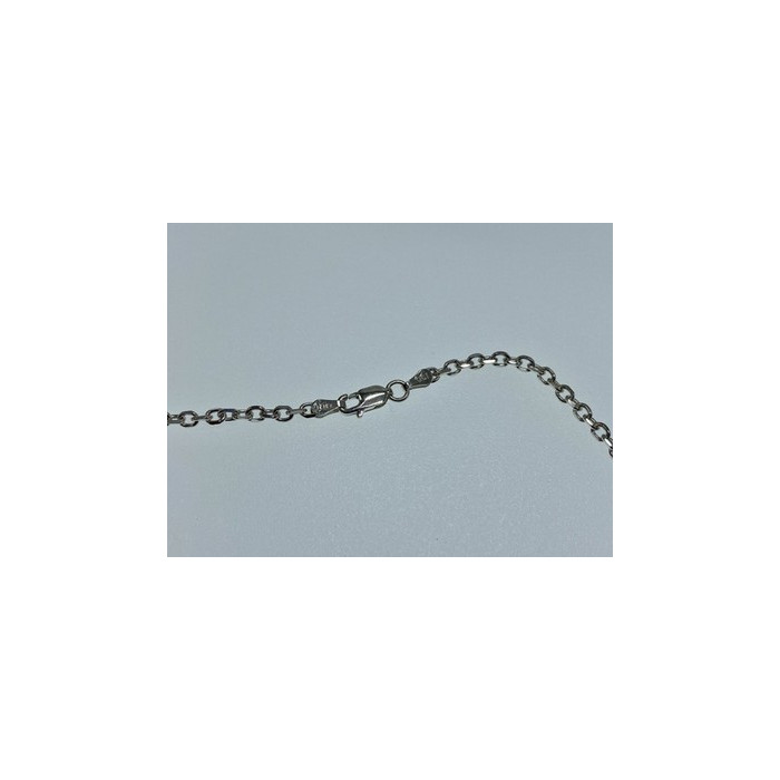 925 Sterling Silver Chain Necklace Italy 18.1 In