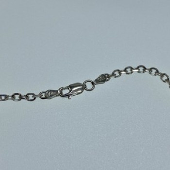 925 Sterling Silver Chain Necklace Italy 18.1 In