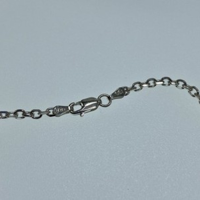 925 Sterling Silver Chain Necklace Italy 18.1 In