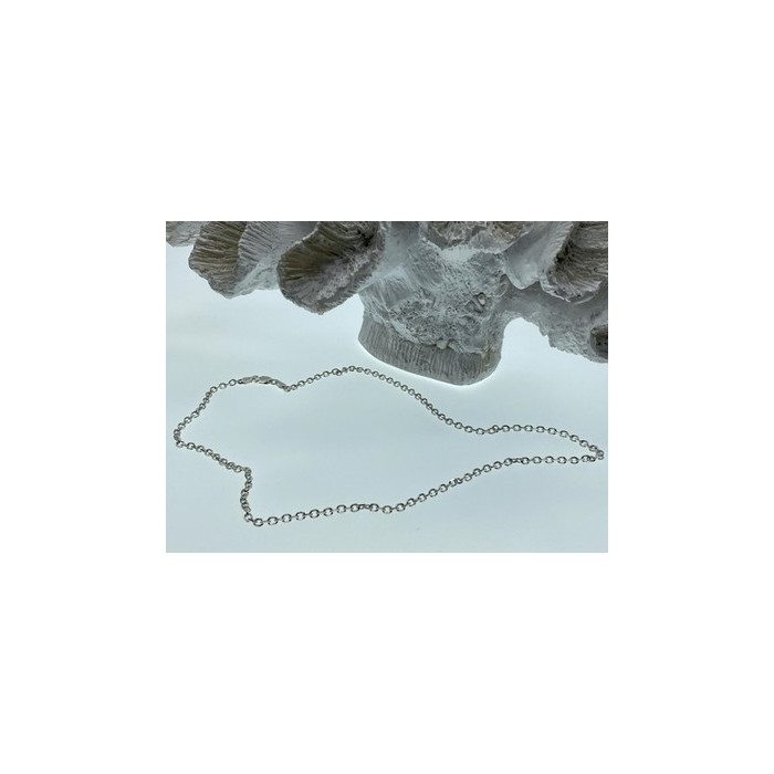 925 Sterling Silver Chain Necklace Italy 18.1 In