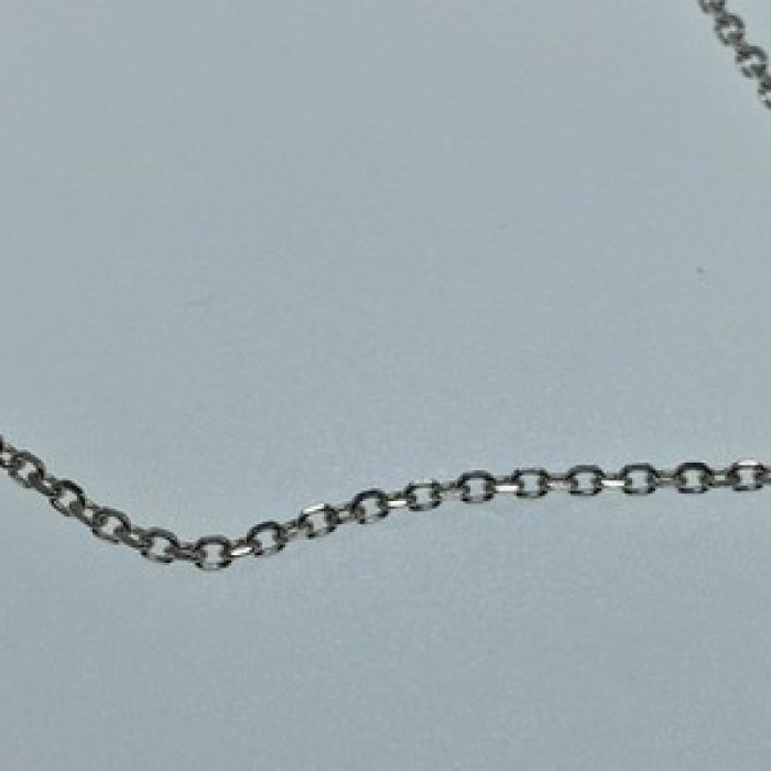 925 Sterling Silver Chain Necklace Italy 18.1 In