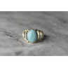 925 Sterling Silver Larimar Ring Size 7