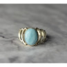 925 Sterling Silver Larimar Ring Size 7