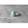 925 Sterling Silver Larimar Ring Size 7