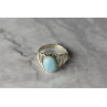 925 Sterling Silver Larimar Ring Size 7