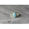 925 Sterling Silver Larimar Ring Size 7