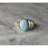 925 Sterling Silver Larimar Ring Size 7