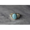 925 Sterling Silver Larimar Ring Size 7