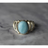 925 Sterling Silver Larimar Ring Size 7