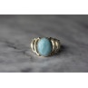 925 Sterling Silver Larimar Ring Size 7