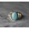 925 Sterling Silver Larimar Ring Size 7