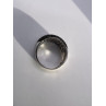 925 Sterling Silver Black & White Spinel Ring Size 6