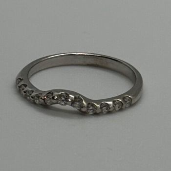 18K White Gold Diamonds Ring Size 6