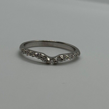 18K White Gold Diamonds Ring Size 6