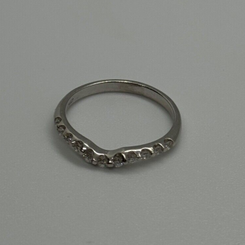 18K White Gold Diamonds Ring Size 6