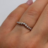 18K White Gold Diamonds Ring Size 6