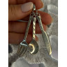 Vintage 925 Sterling Silver Spoon Knife Fork Pendant Length 2.70 inch