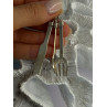Vintage 925 Sterling Silver Spoon Knife Fork Pendant Length 2.70 inch