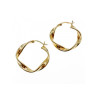 925 Sterling Silver Gold Plated Classic Earring