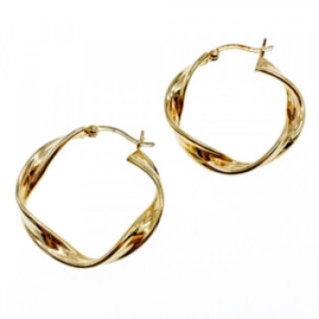 925 Sterling Silver Gold Plated Classic Earring