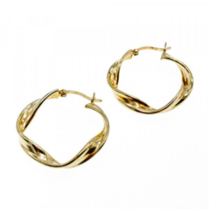 925 Sterling Silver Gold Plated Classic Earring