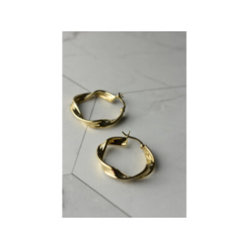 925 Sterling Silver Gold Plated Classic Earring