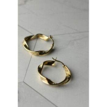 925 Sterling Silver Gold Plated Classic Earring