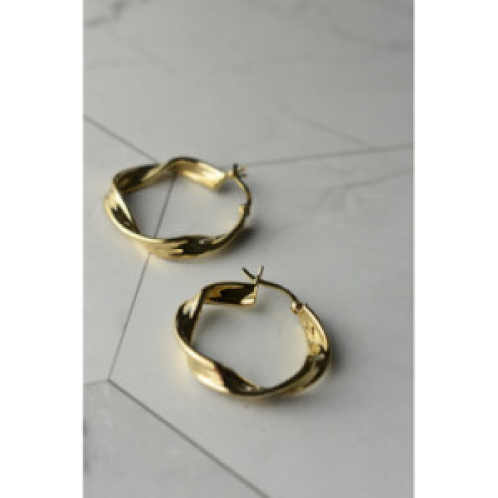 925 Sterling Silver Gold Plated Classic Earring