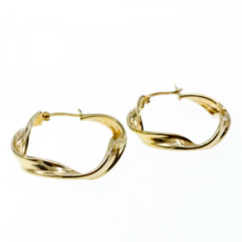 925 Sterling Silver Gold Plated Classic Earring