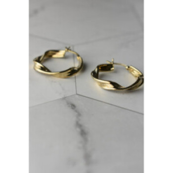 925 Sterling Silver Gold Plated Classic Earring