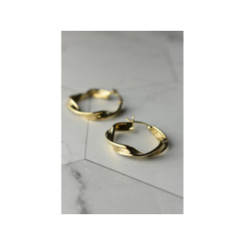 925 Sterling Silver Gold Plated Classic Earring