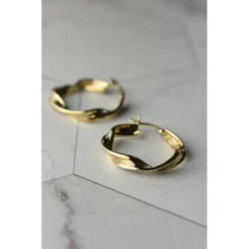 925 Sterling Silver Gold Plated Classic Earring
