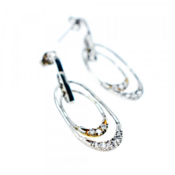 925 Sterling Silver CZ Stud Earrings