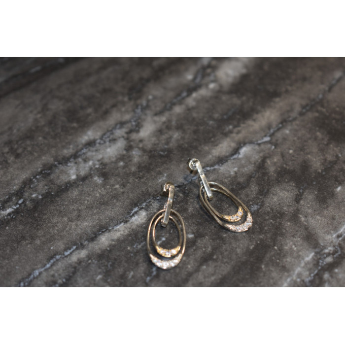 925 Sterling Silver CZ Stud Earrings