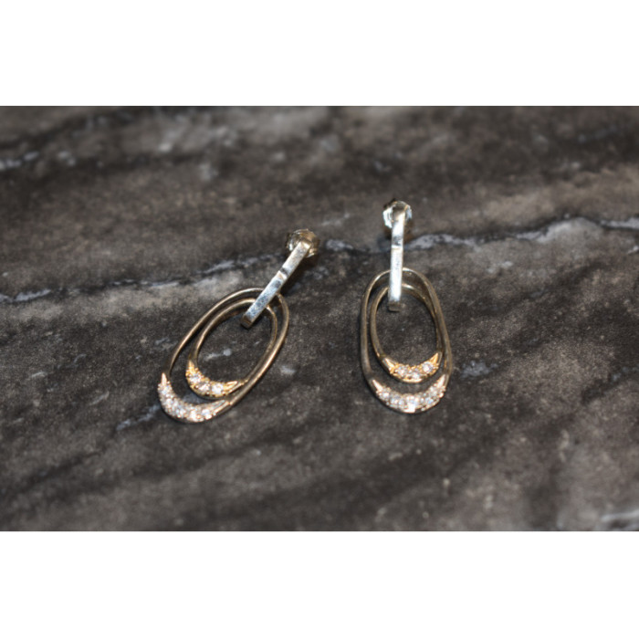 925 Sterling Silver CZ Stud Earrings