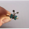 925 Sterling Silver & Turquoise Butterfly Ring Size 4