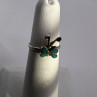 925 Sterling Silver & Turquoise Butterfly Ring Size 4
