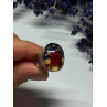 925 Sterling Silver With Natural Flowers In Epoxy Resin Ring Size 5
