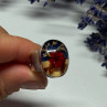 925 Sterling Silver With Natural Flowers In Epoxy Resin Ring Size 5