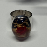 925 Sterling Silver With Natural Flowers In Epoxy Resin Ring Size 5