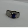 925 Sterling Silver Blue Star Sapphire Ring Size 4