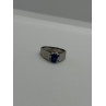 925 Sterling Silver Blue Star Sapphire Ring Size 4