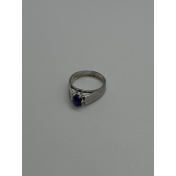 925 Sterling Silver Blue Star Sapphire Ring Size 4