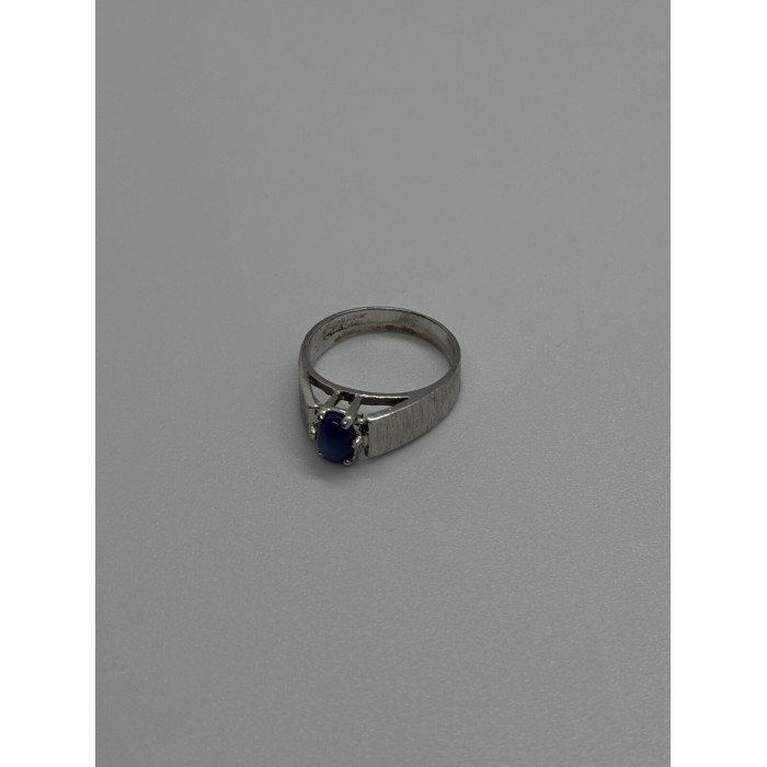925 Sterling Silver Blue Star Sapphire Ring Size 4