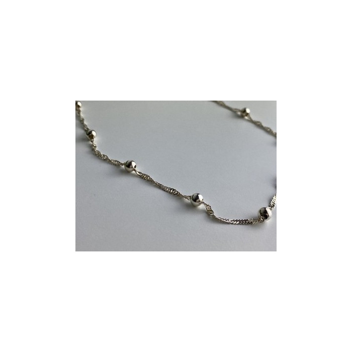 925 Sterling Silver Necklace Italy 17.7 In