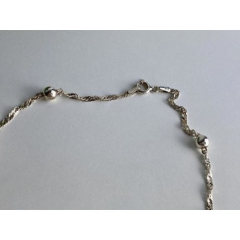 925 Sterling Silver Necklace Italy 17.7 In